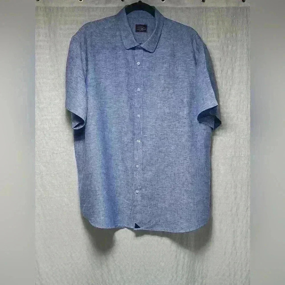 Untuckit 💯 Linen Short Sleeve button down shirt.Relaxed Fit Men's size XL - Picture 2 of 7